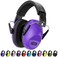 Dr.meter EM100 Kids Protective Earmuffs with Noise Blocking Children Ear muffs for Sleeping, Studying, Shooting, Babies 27NRR Adjustable Head Band, Purple