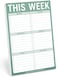 Knock Knock This Week Pad, To Do List NotepadWeekly Agenda Planning Pad (Sage Green, 6 X 22.8 cmes
