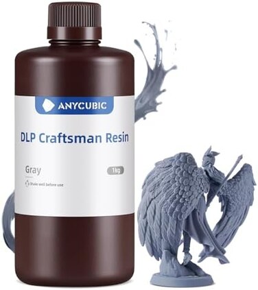 راتنج طابعة ثلاثية الأبعاد من ANYCUBIC، راتنج عالي الدقة من البوليمر الضوئي بالأشعة فوق البنفسجية 365-405 نانومتر، سائل طباعة ثلاثي الأبعاد سريع التصلب لطابعات Photon Ultra DLP LCD SLA (رمادي، 1000 غر