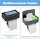 JUYSON Toilet Paper Holder with Shelf, Flushable Wipes Dispenser Fits for Bathroom Wipe Storage, Keep Your Wipes Hidden Out of Sight - SUS304 Stainless Steel Wall Mount Organizer (Matte Black