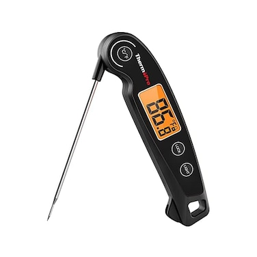 مقياس حرارة رقمي فوري القراءة للحوم من ThermoPro TP605، مقاوم للماء، مزود بإضاءة خلفية ومعايرة، ومسبار رقمي للطهي في المطبخ والشواء في الهواء الطلق.