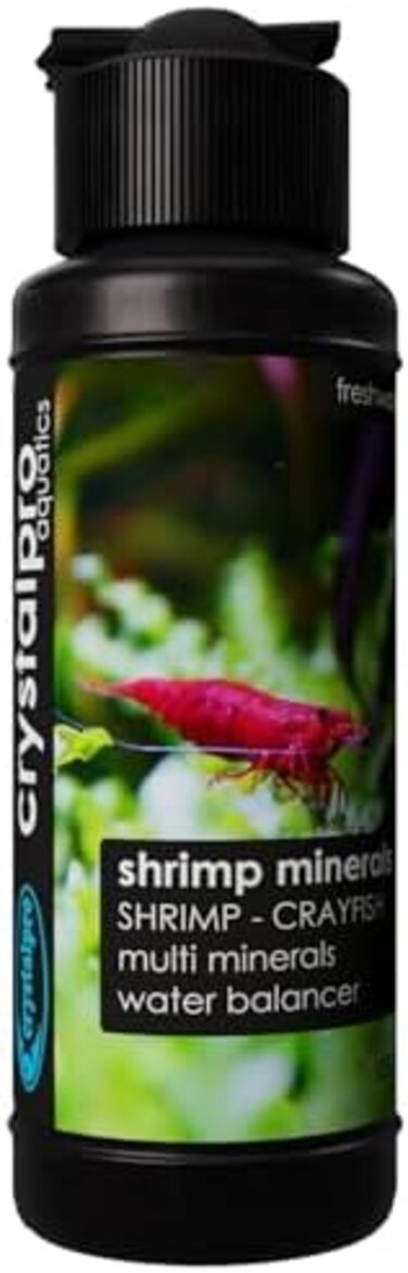 crystalpro Shrimp Minerals Essential Minerals for Invertebrates Aquarium Salt 4.22 Oz (125 ml