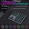 Doohoeek Backlit Bluetooth Numeric Keypad for Laptops and Computers, Number Pads 34 Keys with 7-Color Backlight for Windows, Gray