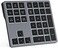 Doohoeek Backlit Bluetooth Numeric Keypad for Laptops and Computers, Number Pads 34 Keys with 7-Color Backlight for Windows, Gray