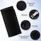 Saintrygo Money Organizer Cash Wallet with 12 Zipper Slots Money Holder Bill Receipt Cash Holder Small Travel Money Organizer for Budgeting Cash, Storing Receipt, Black