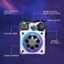 Muzen Cyber Cube-Pro Bluetooth Speaker, Bluetooth 5.0, Portable Speaker with Fidget Spinner, Crystal Clear Sound with RGB Led Light Wireless Speaker, Waterproof Speakers for Indoor Outdoor