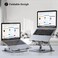 JOYEKY Laptop Stand for Desk, Adjustable Computer Stand with 360&deg; Rotating Base, Ergonomic Laptop Riser for Collaborative Work, FoldablePortable Laptop Stand, fits for All 10-16" Laptops
