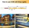 شريط إضاءة LED من باندري، لون أبيض دافئ 2700 كلفن، 24 فولت، مقاوم للماء، 480 مصباح LED/متر، طول 5 أمتار/16.4 قدم، مؤشر تجسيد اللون 90، مناسب للاستخدام الخارجي، مقاوم للماء والغبار بمعيار IP67، مثالي ل