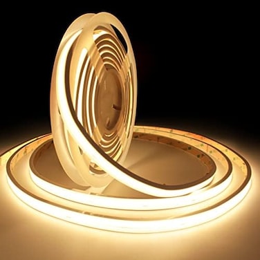 شريط إضاءة LED من باندري، لون أبيض دافئ 2700 كلفن، 24 فولت، مقاوم للماء، 480 مصباح LED/متر، طول 5 أمتار/16.4 قدم، مؤشر تجسيد اللون 90، مناسب للاستخدام الخارجي، مقاوم للماء والغبار بمعيار IP67، مثالي ل