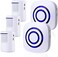 Shaogax Motion Sensor Alarm,Wireless Driveway Alarm Indoor Home Security Business Detector Alert System -MonitorProtect Property - 2 Receiver and 3 PIR Sensor-38 Chime Tunes