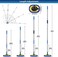 SLIIMU Wall Cleaner, Max 66'' Wall Mop with Long Handle, Ceiling Dust Mop with 15&deg; Labor-Saving Elbow Extension Pole, Baseboard Duster Washer Scrubber, High Reach Window Cleaning Brush, Roof Cleaning