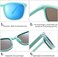 COASION Polarized Kids Sunglasses UV 400 Protection for Girls Boys Classic Retro Style Toddler Shades Age 3-12, A2 Matte Blue / Blue Mirrored Lens, Medium