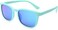 COASION Polarized Kids Sunglasses UV 400 Protection for Girls Boys Classic Retro Style Toddler Shades Age 3-12, A2 Matte Blue / Blue Mirrored Lens, Medium