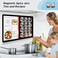XYK 17.1" x 11.8" Black Metal Magnetic Board - Magnet Bulletin Board to Display Magnetic Letters Numbers Animal, Poetry, Spice Jars, Notes, Photos, Suitable for Wall, Refrigerator, Cubicle, Cabinet