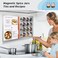 XYK 17.7" x 11.8" Stainless Steel Magnetic Board - Magnet Bulletin Board to Display Magnetic Letters Numbers Animal, Poetry, Spice Jars, Notes, Photos, Suitable for Wall, Refrigerator, Cubicle, Cabine