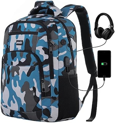 Paude Backpack School,Backpack Laptop,Bookbag for Teen Boys 15.6 Inch College Backpack for University Business Work Travel
