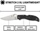 سكين جيب Spyderco Stretch 2 XL Signature خفيف الوزن بشفرة من فولاذ VG-10 بطول 3.43 بوصة ومقبض أسود من مادة FRN - حافة مركبة - C258PSBK