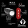 Energizer X400 Rechargeable Bike Light, IPX4 Water Resistant, Compact and Lightweight Design, Front Clip Light and Rear LED Light for Visibility