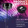 Tuanse 6RPM Rotating Disco Ball Mount Electric Motor with Lights 4 Colors for 6 8 12 Inch (Not Included2 Mode Christmas Party DJs Bands Pubs Weddings Night Clubs (Battery Style