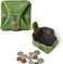 Jajmo Legacy Leather Coin Pouch Change Holder Mini Pocket Wallet for Men Women (Green, Pack of 1