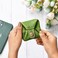 Jajmo Legacy Leather Coin Pouch Change Holder Mini Pocket Wallet for Men Women (Green, Pack of 1