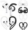 IiEXCEL 4 Pairs Anti Slip Kit Compatible with AirPods 3rd Gen, Silicone Sport Ear Hooks and 360&deg; Rotation Adjustable Length Outdoor Earhooks Grip Ear Tips Wing Buds Holder for New AirPod 3-4X1