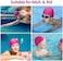 Wholelovein 4 pcs Elastic Swim Caps for Both WomenMenKids Fabric Durable Non-Waterproof Cloth Swimming Pool Cap Elastic Bathing Cap
