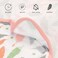 GLLQUEN BABY Swaddle Blankets for Baby Girls, 3-6 Months, Orange Pink FeatherWave Point, 3 Pack Wrap Set, Newborn Adjustable Swaddles Sleep Sack, (Medium/Large