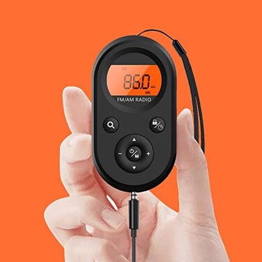 kamapulo AM FM Portable Radio,Personal Pocket Radio Rechargeable with Best Reception,Long Battery Life,Stereo Earphone,Small Digital Transistor Radios for Hiking,Walking,Jogging