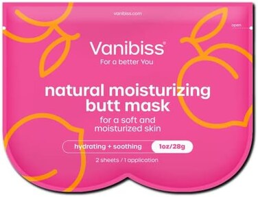 Vanibiss Butt Mask - Moisturizing Butt Mask for Women - HydratingSoothing Beauty Mask for Your Bum - Collagen Mask Skincare for Buttocks - Sheet Mask (2 Sheets - Single Use