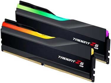 G.Skill Trident Z5 RGB Series (Intel XMP32GB (2 x 16GB288-Pin SDRAM DDR5 6400 CL32-39-39-102 1.40V Dual Channel Desktop Memory F5-6400J3239G16GA2-TZ5RK (Matte Black
