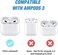 Valkit Compatible Airpods 3rd Generation Case with Lock Clip, Carbon Fiber Hard Shell AirPods 3 Case Cover with Keychain for Men Women Cool Shockproof Protective Case for Air Pods 3rd Gen,Black/Blue