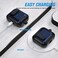 Valkit Compatible Airpods 3rd Generation Case with Lock Clip, Carbon Fiber Hard Shell AirPods 3 Case Cover with Keychain for Men Women Cool Shockproof Protective Case for Air Pods 3rd Gen,Black/Blue