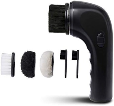 Sansent Electric Shoe Cleaner Brush, Electric Shoe Polisher Brush Shoe Shiner Dust Cleaner Portable USB Leather Cleaner Care Kit for Leather Shoes Sneaker