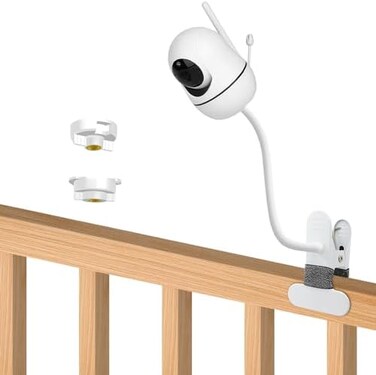 AOZTSUN Baby monitor Mount Compatible with HelloBaby HB65/HB66/HB248,ANMEATE SM935E Baby Monitor Camera 15.7 inches Flexible Clip Clamp Mount Long Gooseneck Arm, Baby Monitors Holder Without Tools