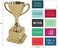 Paper Riot Co. Customizable Gold Trophy Cup- Weighted Plastic Novelty Funny Humor Gift for kids, awards, trophy medals, party, rewards, prizes, celebrations, reusable- 8" H x 3.25" W