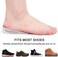 Dr Foot Dr. Foot's Height Increase Insole for Men and Women, Shock Absorption Heel Cushion Pads, Heel Lift Shoes Inserts (Small (1" Height, Brown