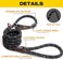 Fida Durable Slip Lead Dog Leash, 6 FT x 3/8" Heavy Duty Dog Loop Leash, Comfortable Strong Rope Slip Leash for Small Dogs and Puppies, No Pull Pet Training Leash with Highly Reflective (3/8", Black
