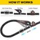 Fida Durable Slip Lead Dog Leash, 6 FT x 3/8" Heavy Duty Dog Loop Leash, Comfortable Strong Rope Slip Leash for Small Dogs and Puppies, No Pull Pet Training Leash with Highly Reflective (3/8", Black