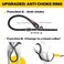 Fida Durable Slip Lead Dog Leash, 6 FT x 3/8" Heavy Duty Dog Loop Leash, Comfortable Strong Rope Slip Leash for Small Dogs and Puppies, No Pull Pet Training Leash with Highly Reflective (3/8", Black