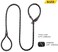 Fida Durable Slip Lead Dog Leash, 6 FT x 3/8" Heavy Duty Dog Loop Leash, Comfortable Strong Rope Slip Leash for Small Dogs and Puppies, No Pull Pet Training Leash with Highly Reflective (3/8", Black
