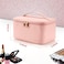 OCHEAL Makeup Bag, Portable Cosmetic Bag, Large Capacity Travel Makeup Case Organizer, Black Makeup Bags For Women Toiletry Bag for Girls Traveling With Handle and Divider