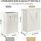 Chrislley 60L Slim Laundry Hamper with Lid Narrow Laundry Basket with Handle Upgrade Foldable Dirty Clothes Hamper Portable Skinny Hamper Organizer Storage Bins (25.6 inches,beige
