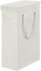 Chrislley 60L Slim Laundry Hamper with Lid Narrow Laundry Basket with Handle Upgrade Foldable Dirty Clothes Hamper Portable Skinny Hamper Organizer Storage Bins (25.6 inches,beige