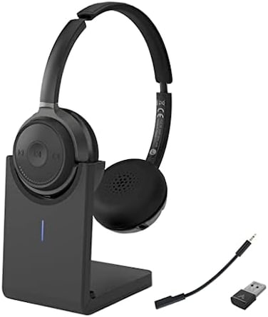 Avantree Alto Clair 2 - Multifunctional Bluetooth HeadphonesDetachable Noise-Filtering Mic with WiredWireless Headset Modes, Dual Link Connectivity for PC, ComputerPhone, Clear Calls Anywhere