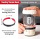 KneadAce Sourdough Starter Jar With Date Marked Feeding Band, Thermometer, Sourdough Fermentation Jar Scraper, Sewn Cloth CoverMetal Lid, Sourdough Starter Kit