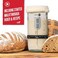 KneadAce Sourdough Starter Jar With Date Marked Feeding Band, Thermometer, Sourdough Fermentation Jar Scraper, Sewn Cloth CoverMetal Lid, Sourdough Starter Kit