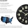SHARP Glow in The Dark Atomic Analog Wall Clock - 12" Clock with Black Frame - Sets Automatically - Battery Operated - Easy to Read - Easy to Use &ndash; See Day or Night!