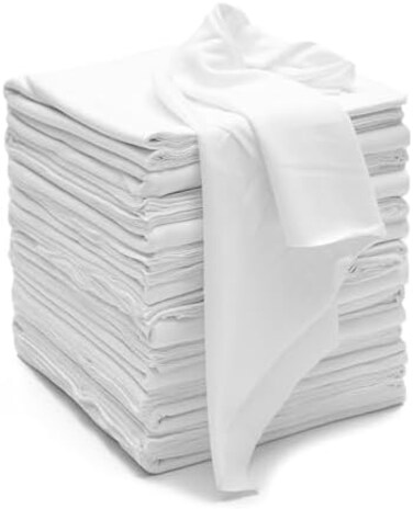 Valengo Fabrics VALENGO New Lint Free Rags- 100% Cotton Rags for Cleaning Rags Cotton Cloth, Soft TShirt Rags, Lint Free Cloth for Cast Iron, Staining Wood, Dust Rags, Shoe Polish Cloth Bag Of Rags 17