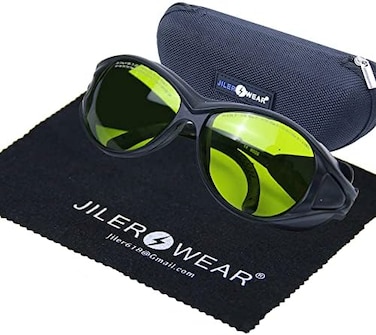 JILERWEAR 180-420740-1100nm Laser Safety Glassess 808nm Laser Engraving Protective Goggles,980nm, 1064nm Industrial Laser Protective Glasses,Professional OD6YAG,Semi-Conductor, Fiber Laser Safety Glas